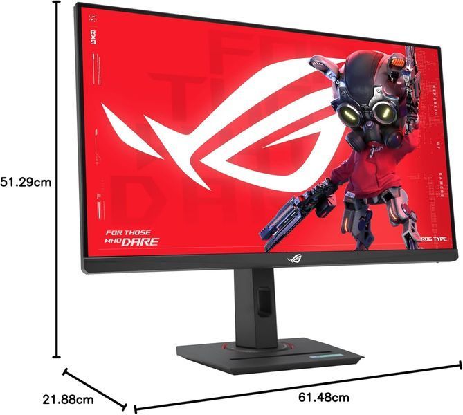 Монітор Asus 27" ROG Strix XG27ACMS HDMI, DP, USB-C, IPS, 2560x1440, 320Hz, 0.3ms, sRGB 130%, AdaptiveSync, Pivot, HDR400 90LM0BE0-B01171 фото