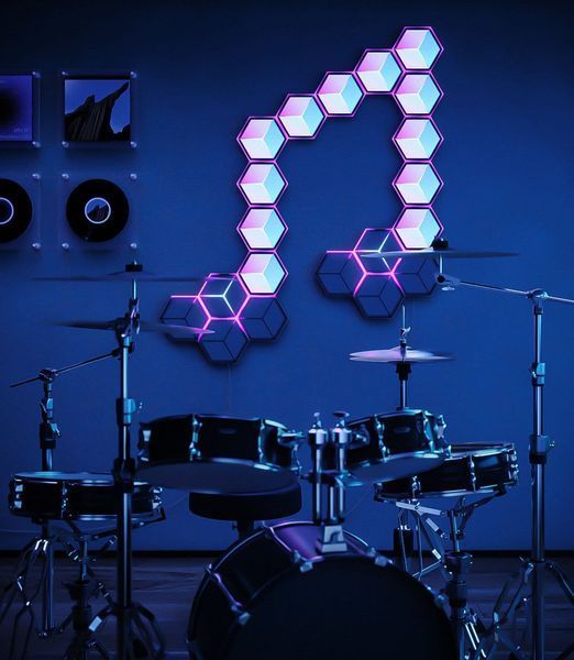 Набір настінних світильників Govee H606A Glide Hexagon Light, 7, RGBIC, WI-FI/Bluetooth, білий H606AC81 фото