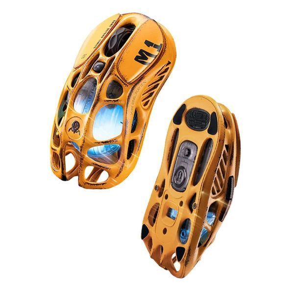 Миша GravaStar Mercury M1 Pro, magnesium alloy body, BT/WL/USB-A, RGB, Battle-Worn Yellow GSM1PRO_YLW фото