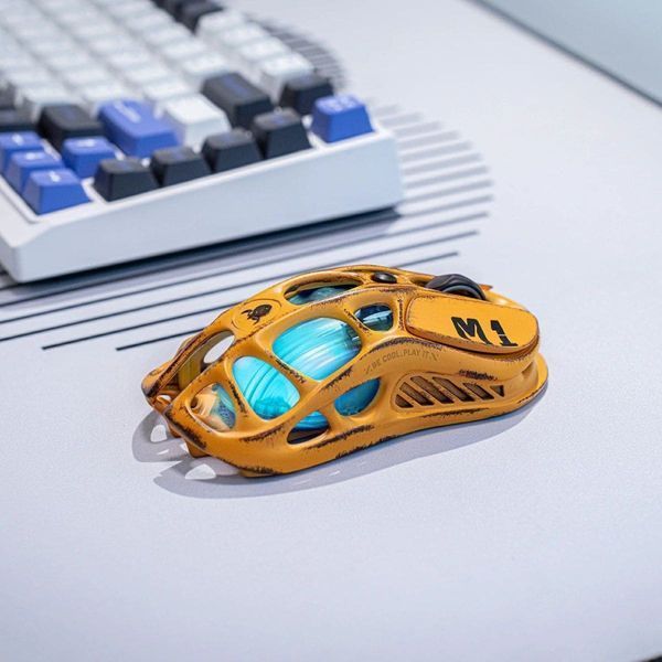 Миша GravaStar Mercury M1 Pro, magnesium alloy body, BT/WL/USB-A, RGB, Battle-Worn Yellow GSM1PRO_YLW фото