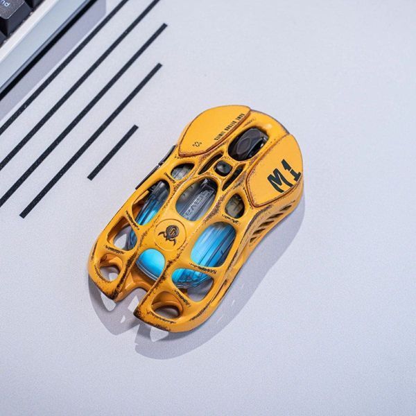 Миша GravaStar Mercury M1 Pro, magnesium alloy body, BT/WL/USB-A, RGB, Battle-Worn Yellow GSM1PRO_YLW фото