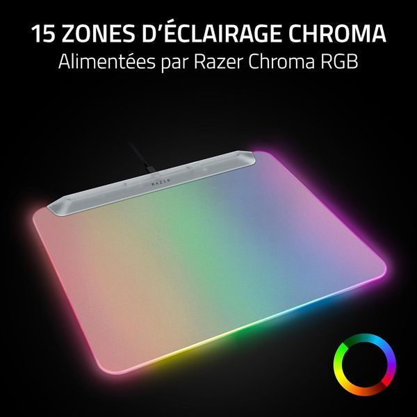 Ігрова поверхня Razer Firefly V2 Pro, М (360х278х4мм), RGB, Phantom White Ed. RZ02-04920400-R3M1 фото