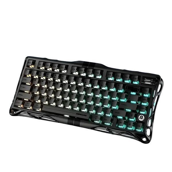 Клавіатура магнітна GravaStar Mercury V75 80keys, Magnetic Jade Pro, 8K, USB-A, RGB, Stealth Black GSV75_XTAL_BLK фото