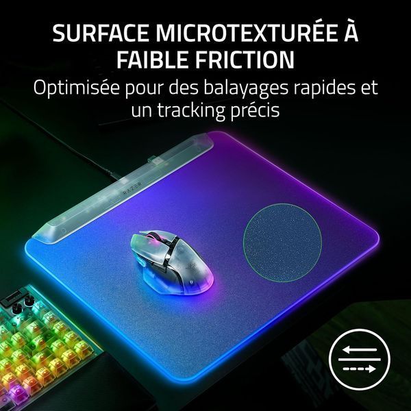 Ігрова поверхня Razer Firefly V2 Pro, М (360х278х4мм), RGB, Phantom White Ed. RZ02-04920400-R3M1 фото