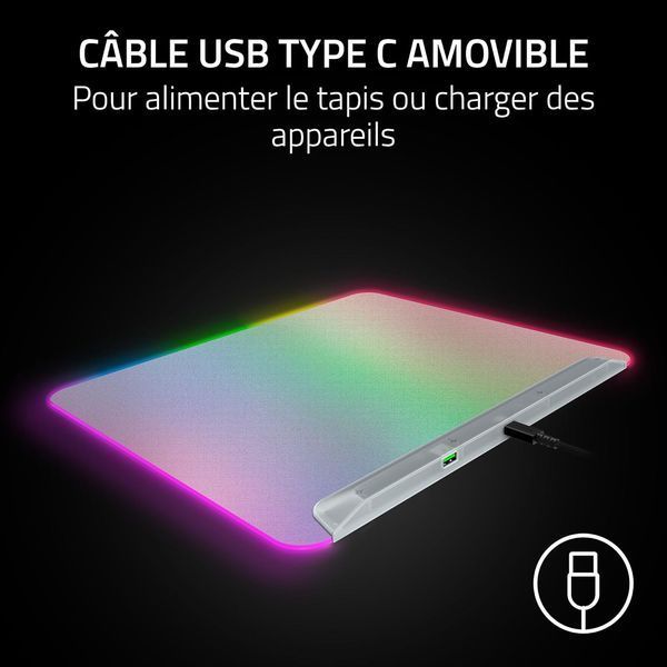 Ігрова поверхня Razer Firefly V2 Pro, М (360х278х4мм), RGB, Phantom White Ed. RZ02-04920400-R3M1 фото