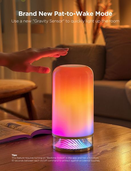 Настільний світильник розумний Govee H6022 Table Lamp 2, RGBICWW, WI-FI/Bluetooth, білий H60223D1 фото