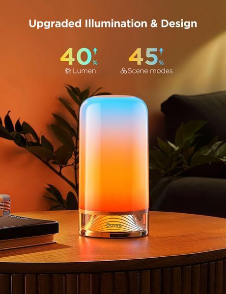 Настільний світильник розумний Govee H6022 Table Lamp 2, RGBICWW, WI-FI/Bluetooth, білий H60223D1 фото