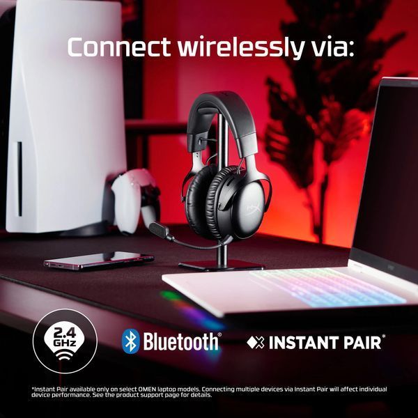 Гарнітура ігрова HyperX Cloud III S, WL/USB-A/USB-C, чорний A59YZAA фото
