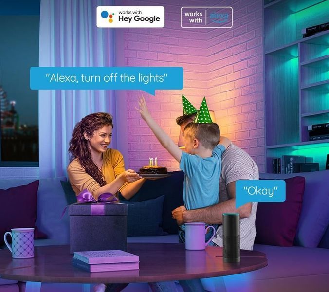 Стрічка світлодіодна розумна Govee H611 LED Strip Lights, 10м, RGB, WI-FI/Bluetooth, білий H61103A3 фото