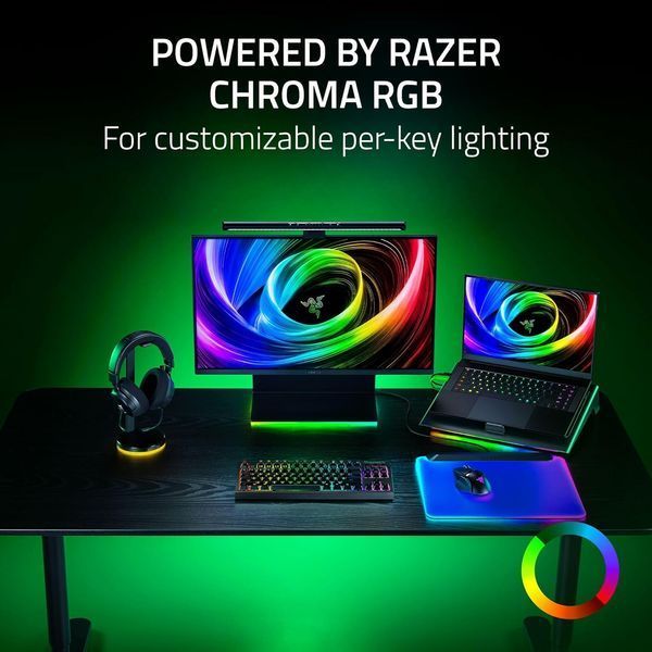 Клавіатура механічна Razer BlackWidow V4 TKL HyperSpeed, 87key, Orange Switch Gen-3, USB-A/WL/BT, EN, RGB, чорний RZ03-05480100-R3M1 фото