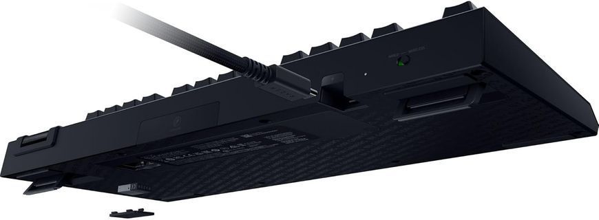 Клавіатура механічна Razer BlackWidow V4 TKL HyperSpeed, 87key, Orange Switch Gen-3, USB-A/WL/BT, EN, RGB, чорний RZ03-05480100-R3M1 фото