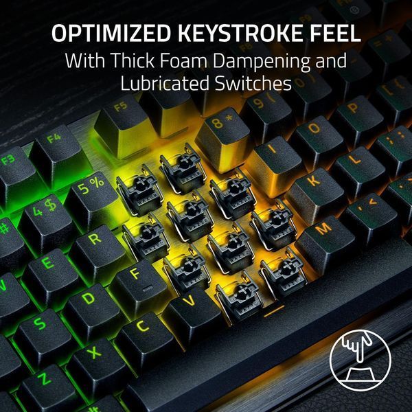 Клавіатура механічна Razer Huntsman V3 Pro TKL 8KHz, 84key, Analog Optical Switch Gen-2, USB-A, EN, RGB, чорний RZ03-05520100-R3M1 фото