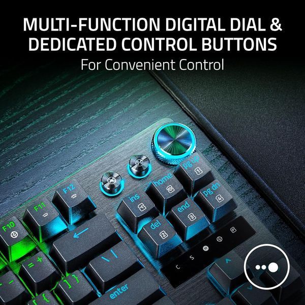 Клавіатура механічна Razer Huntsman V3 Pro TKL 8KHz, 84key, Analog Optical Switch Gen-2, USB-A, EN, RGB, чорний RZ03-05520100-R3M1 фото