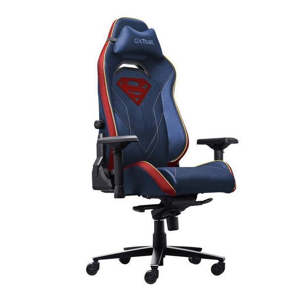 Крісло Trust GXT721SM Ruya Pro Superman edition, ПУ шкіра, Foldable Armrests, синій 25742_TRUST фото