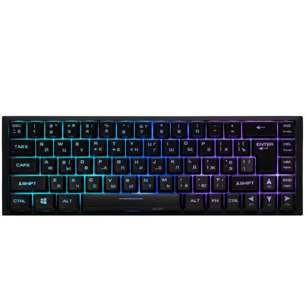 Клавіатура мембранна 2E GAMING KG350 68key, USB-A, EN/UA/RU, RGB, чорний 2E-KG350UBK фото