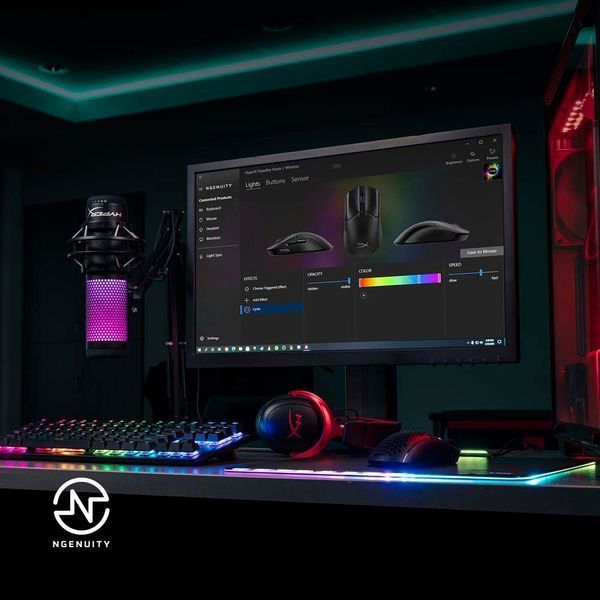 Миша HyperX Pulsefire Haste 2, RGB, USB-A/WL/BT, чорний 6N0B0AA фото