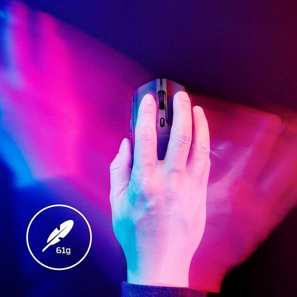 Миша HyperX Pulsefire Haste 2, RGB, USB-A/WL/BT, чорний 6N0B0AA фото