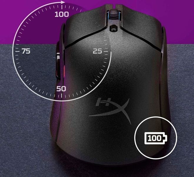 Миша HyperX Pulsefire Haste 2, RGB, USB-A/WL/BT, чорний 6N0B0AA фото