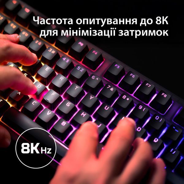 Клавіатура механічна HyperX Alloy Origins 2 1800 103key, Red, USB-A, Hot-Swap, EN/UA, RGB, чорний B4QS4AA фото