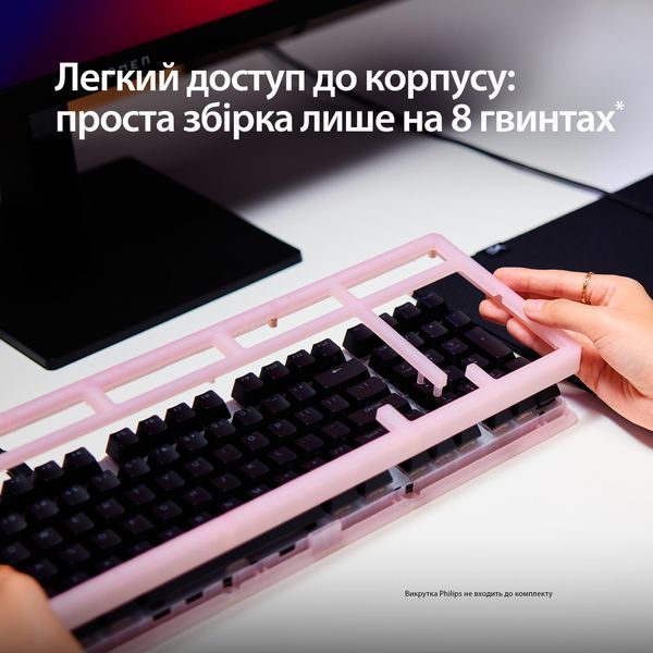 Клавіатура механічна HyperX Alloy Origins 2 1800 103key, Red, USB-A, Hot-Swap, EN/UA, RGB, чорний B4QS4AA фото