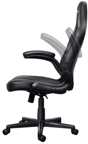 Крісло Trust GXT703 Riye, ПУ шкіра, Foldable Armrests, чорний 25128_TRUST фото