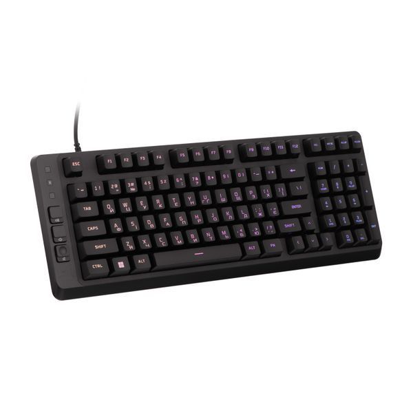 Клавіатура мембранна HyperX Alloy Origins EVE 1800 99key, Red, USB-A, EN/UA, RGB, чорний B7JE0AA фото