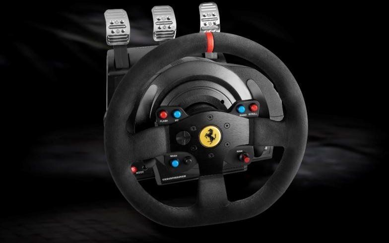 Кермо і педалі Thrustmaster T300 Ferrari Integral RW Alcantara edition, Офіційна ліцензія Ferrari та Sony, PC/PS3/PS4/PS5 4160652 фото
