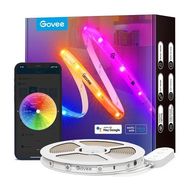 Стрічка світлодіодна розумна Govee H619С LED Strip Light With Protective Coating, 10м, RGBIC, WI-FI/Bluetooth, білий H619C3D1 фото