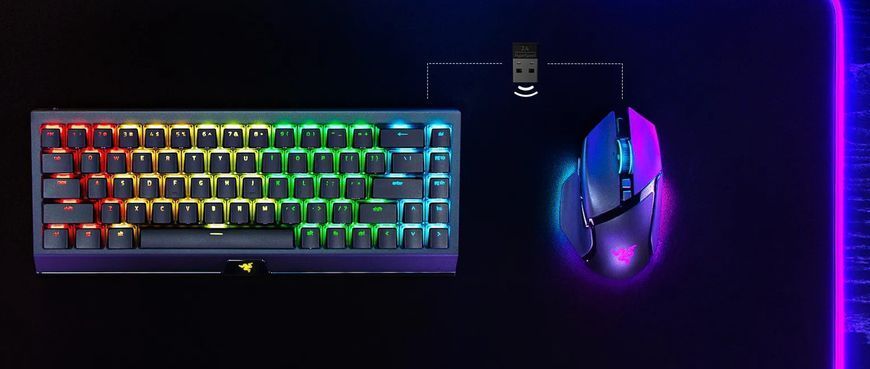 Миша Razer Basilisk V3 Pro 35K, RGB, USB-A/WL/BT, Phantom White Ed. RZ01-05240400-R3G1 фото