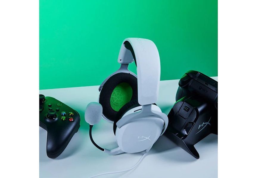 Гарнітура HyperX Cloud Stinger 2 Core Xbox, mini-jack, біло-зелений 6H9B7AA фото