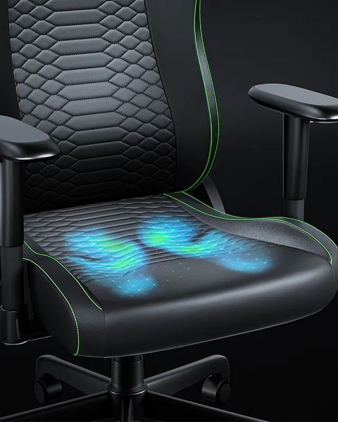Крісло Razer Iskur V2 X NewGen, EPU шкіра з CoolTouch&trade;, 2D-Armrests, чорно-зелений RZ38-05310700-R3G1 фото