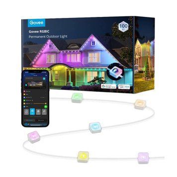 Гірлянда Smart LED Govee H705A Permanent Outdoor Lights, RGBIC, IP67, 30м, кабель прозорий H705A3D1 фото