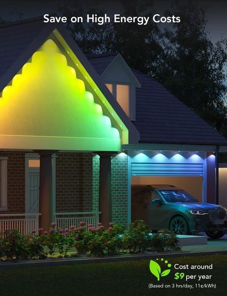 Гірлянда Smart LED Govee H705A Permanent Outdoor Lights, RGBIC, IP67, 30м, кабель прозорий H705A3D1 фото