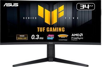 Монітор Asus 34" TUF Gaming VG34WQL5A 2xHDMI, 2xDP, 4xUSB, MM, VA, 3440x1440, 21:9, 200/400Hz, 1ms, sRGB 120%, CURVED, FreeSync, HAS, HDR400 90LM0CI1-B01171 фото
