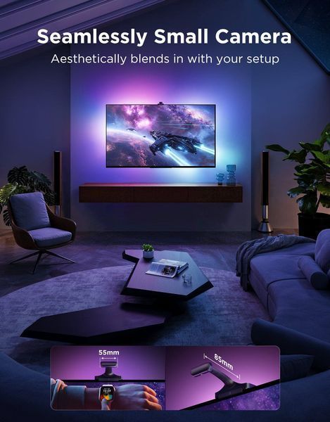 Набір адаптивного підсвічування Govee R2A80 Three-camera TV Backlight 55-65', RGBIC, WI-FI/Bluetooth, чорний R2A80C11 фото