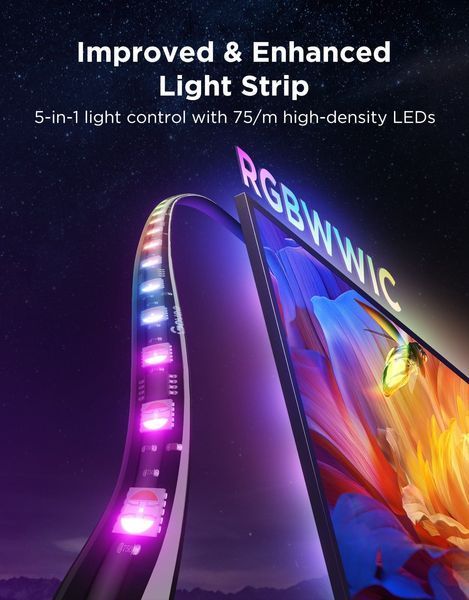 Набір адаптивного підсвічування Govee R2A80 Three-camera TV Backlight 55-65', RGBIC, WI-FI/Bluetooth, чорний R2A80C11 фото