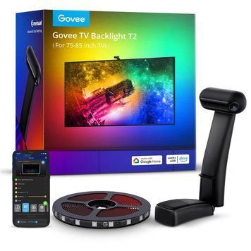 Набір адаптивного підсвічування Govee H605C Envisual TV Backlight T2 with Dual Cameras 75-85', RGBIC, WI-FI/Bluetooth, чорний H605C312 фото