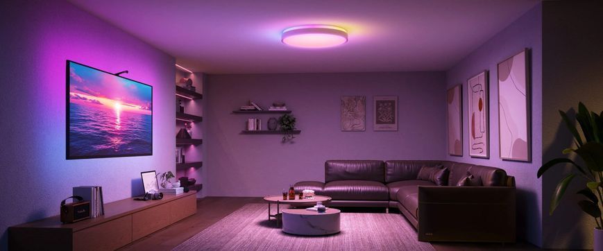 Потолочний світильник Govee 38cm Smart Ceiling Light Pro, RGBICWW, WI-FI/Bluetooth, білий H60A6C01 фото