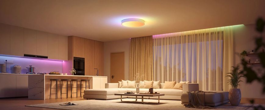 Потолочний світильник Govee 38cm Smart Ceiling Light Pro, RGBICWW, WI-FI/Bluetooth, білий H60A6C01 фото