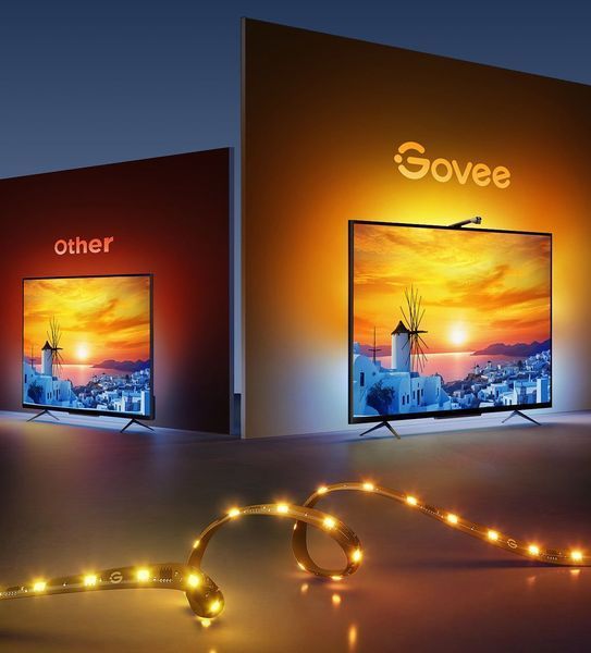 Набір адаптивного підсвічування Govee H6099 Backlight 3 Lite 40-50', RGBICW, WI-FI/Bluetooth, чорний H60973D1 фото
