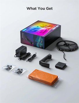 Набір адаптивного підсвічування Govee H6099 Backlight 3 Lite 55-65', RGBIC, WI-FI/Bluetooth, чорний H60993D1 фото