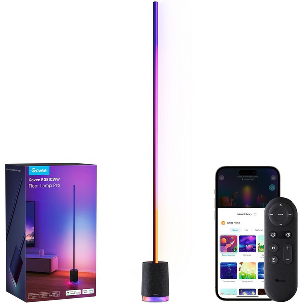Торшер розумний Govee H6079, 1500Lm, RGBICW, with speaker, WI-FI/Bluetooth, чорний H6079312 фото