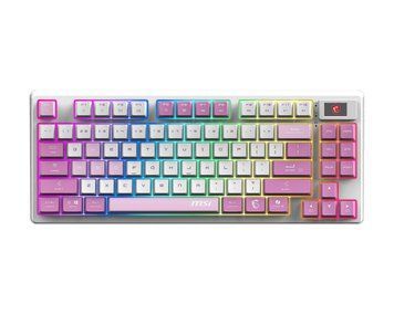 Клавіатура механічна MSI FORGE GK600 TKL W VIOLET UA 83key, mechanical Linear, USB-A, Wireless, Bluetooth, EN/UKR/RU, RGB, фіолетовий S11-43UAQ01-HH9 фото