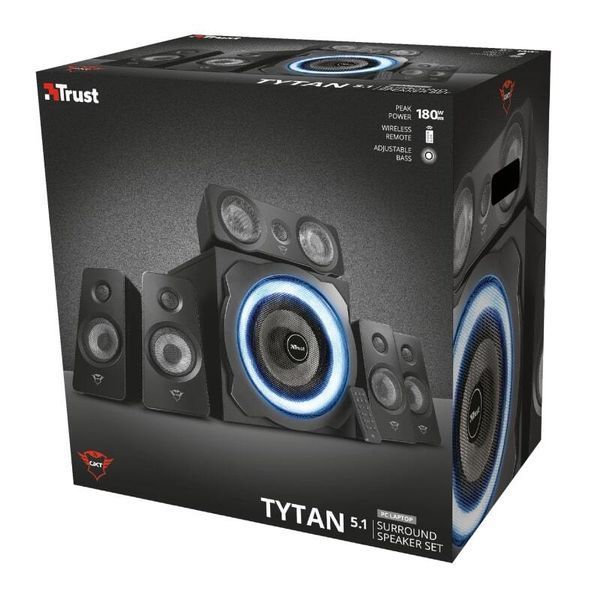 Акустична система Trust GXT 658 Tytan 5.1, 90Вт, AUX, чорний 21738_TRUST фото