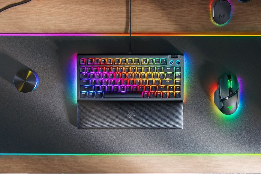 Клавіатура Razer BlackWidow V4 75% RGB 83key Mechanical Tactile Switch GEN-3, USB-A, EN, чорний RZ03-05000100-R3M1 фото