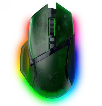 Миша Razer Basilisk V3 Pro 35K, RGB, USB-A/WL/BT, Phantom Green Ed. RZ01-05240300-R3G1 фото