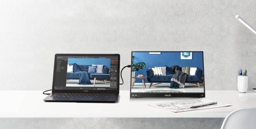 Монітор портативний Asus 15.6" ZenScreen MB16ACV USB-C, IPS, Case 90LM0381-B01370 фото