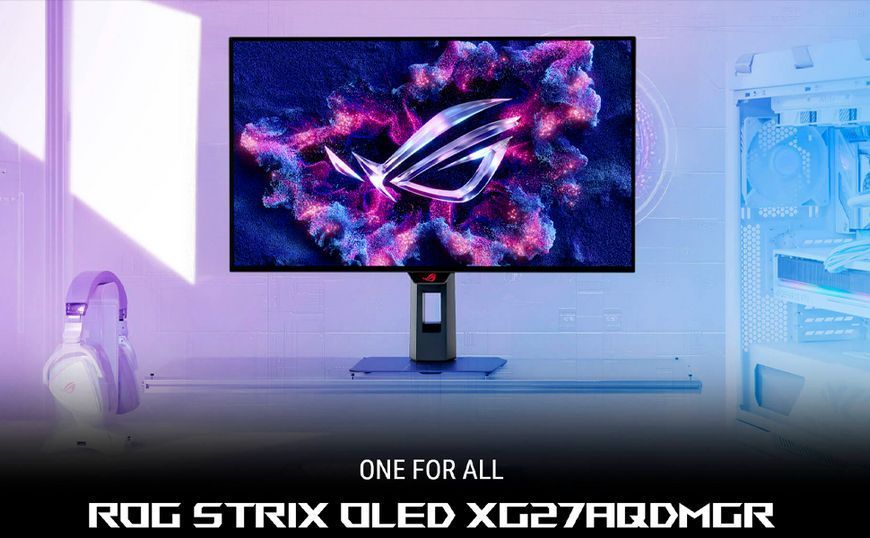 Монітор Asus 26.5" ROG Strix XG27AQDMGR 2xHDMI, DP, 2xUSB, WOLED, 2560x1440, 240Hz, 0.03ms, DCI-P3 99%, AdaptiveSync, Pivot, HDR400 90LM0CC0-B01171 фото