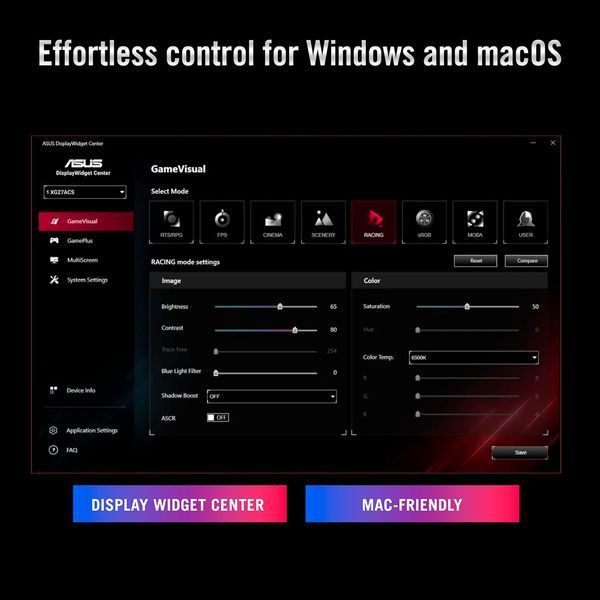 Монітор Asus 27" ROG Strix 5K XG27JCG 2xHDMI, DP, USB-C, 3xUSB, IPS, 5120x2880, 180Hz, 0.03ms, DCI-P3 97%, FreeSync, Pivot, HDR600 90LM0CE0-B01371 фото