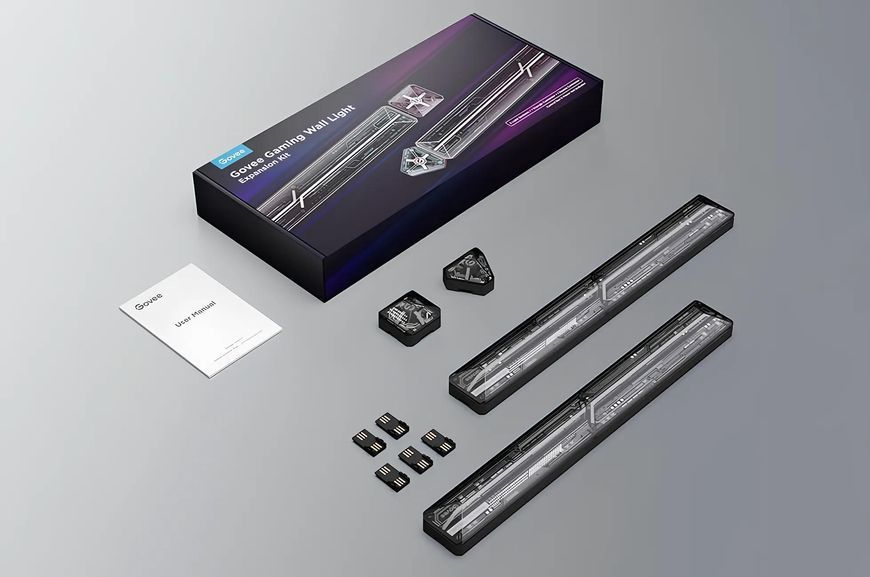 Набір настінних світильників Govee H1063 Glide Hexagon Light Panels Ultra, 7шт, RGBIC, WI-FI/Bluetooth, фіолетовий H10630A5 фото